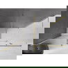 Mexen Velar cabină de duș extensibilă 140 x 80 cm, transparent, auriu cu aspect periat - 871-140-080-01-55