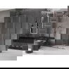 Mexen Velar tolóajtós zuhanykabin 90 x 80 cm, Átlátszó, szálcsiszolt gun gray - 871-090-080-01-66