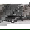 Mexen Velar tolóajtós zuhanykabin 120 x 120 cm, Átlátszó, szálcsiszolt gun gray - 871-120-120-01-66