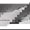 Mexen Velar tolóajtós zuhanykabin 140 x 80 cm, Átlátszó, szálcsiszolt gun gray - 871-140-080-01-66