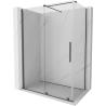 Mexen Velar cabină de duș extensibilă 150 x 80 cm, transparent, gun gray cu aspect periat - 871-150-080-01-66