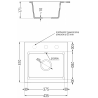 Mexen Milo chiuvetă de granit cu 1 compartiment 435 x 410 mm, Gri - 6505441000-71