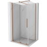 Mexen Velar cabină de duș extensibilă 120 x 110 cm, transparent, Cupru cu aspect periat - 871-120-110-01-65