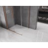 Mexen Velar cabină de duș extensibilă 120 x 110 cm, transparent, Cupru cu aspect periat - 871-120-110-01-65