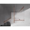 Mexen Velar cabină de duș extensibilă 120 x 110 cm, transparent, Cupru cu aspect periat - 871-120-110-01-65