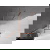 Mexen Velar cabină de duș extensibilă 100 x 100 cm, transparent, Cupru cu aspect periat - 871-100-100-01-65