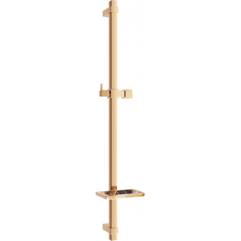 Mexen DQ 80 cm-es zuhanyrúd szappantartóval, rózsaarany - 79381-60