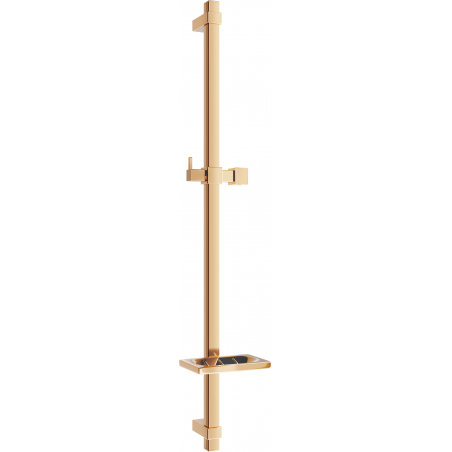 Mexen DQ zuhanyrúd szappantartóval 80 cm, Rózsaszín-arany - 79381-60
