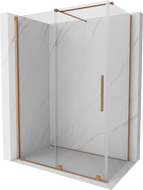 Mexen Velar cabină de duș extensibilă 150 x 70 cm, transparent, Cupru cu aspect periat - 871-150-070-01-65