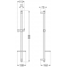 Mexen DQ bară de duș cu suport pentru săpun 80 cm, gri armă periat - 79381-66