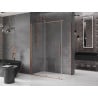 Mexen Velar cabină de duș extensibilă 150 x 90 cm, transparent, Cupru cu aspect periat - 871-150-090-01-65