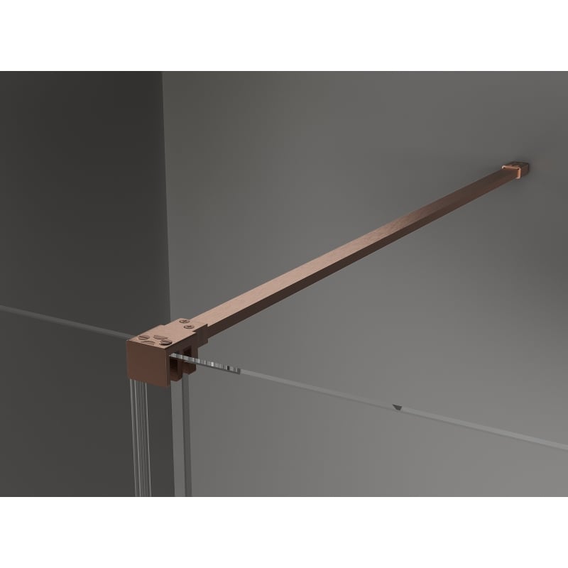 Mexen Velar kétrészes zuhanyfülke 160 x 70 cm, átlátszó, kefe hatású réz - 871-160-070-01-65