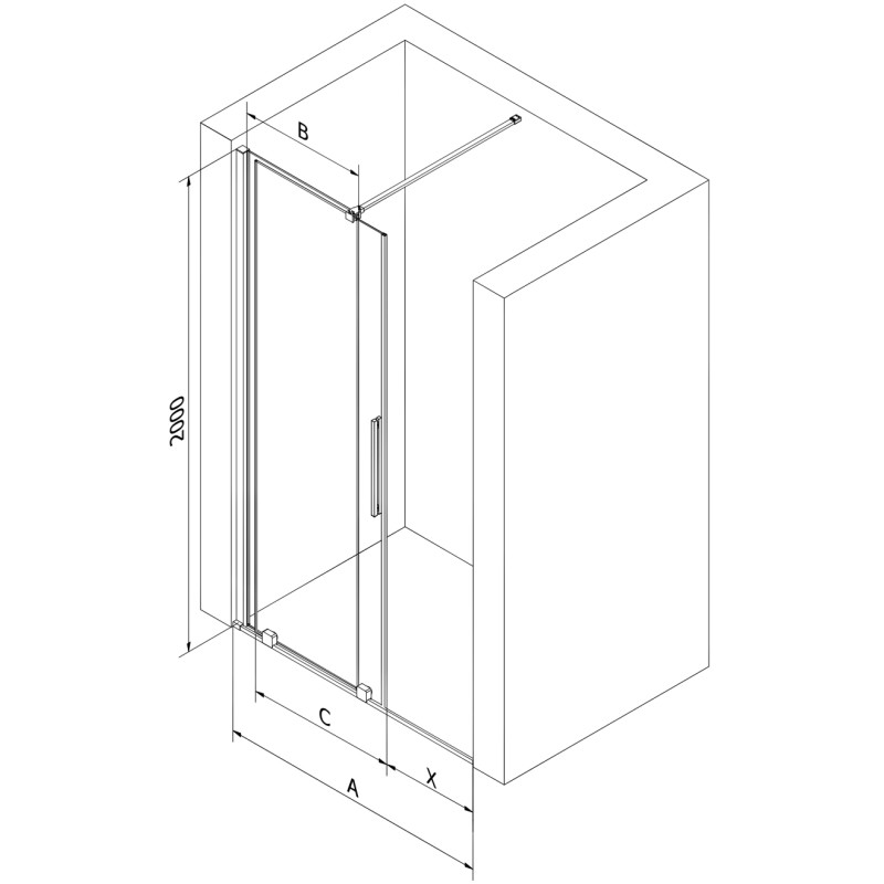 Mexen Velar 90 cm-es tolóajtós zuhanyajtó, átlátszó, gun gray csiszolt - 871-090-000-01-66