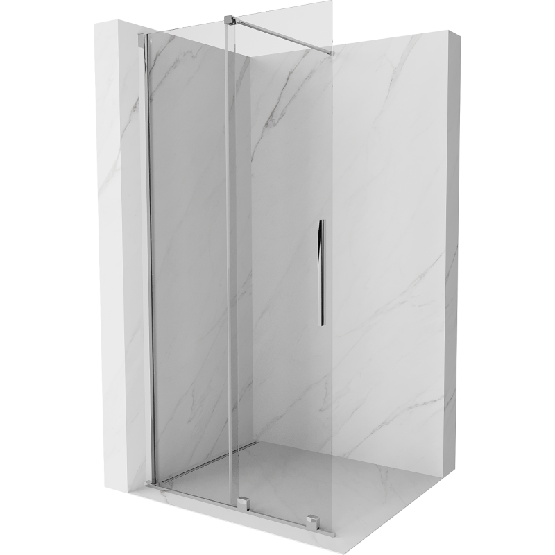 Mexen Velar perete de duș extensibil Walk-in 70 x 200 cm, transparent 8 mm, crom - 871-070-000-03-01