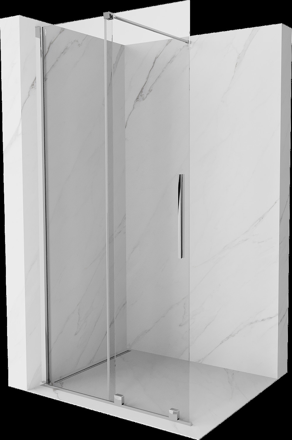 Mexen Velar paravan de duș extensibil Walk-in 75 x 200 cm, transparent 8 mm, crom - 871-075-000-03-01