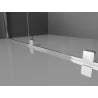 Mexen Velar tolóajtós zuhanyfal 100 x 200 cm, átlátszó 8 mm, króm - 871-100-000-03-01