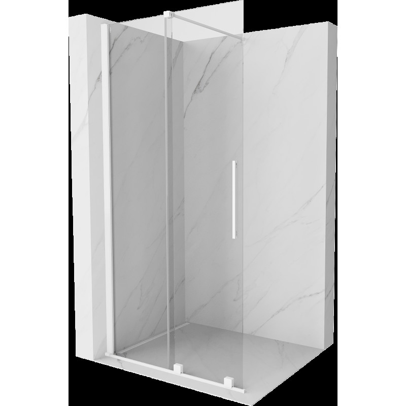 Mexen Velar panou de duș extensibil Walk-in 70 x 200 cm, transparent 8 mm, alb - 871-070-000-03-20