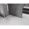 Mexen Velar 75 x 200 cm-es tolóajtós zuhanyfal, átlátszó, 8 mm, fehér - 871-075-000-03-20