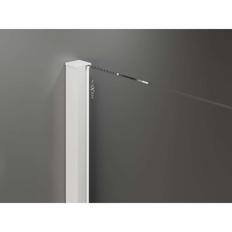 Mexen Velar Walk-in toló zuhanyfal 75 x 200 cm, átlátszó 8 mm, fehér - 871-075-000-03-20