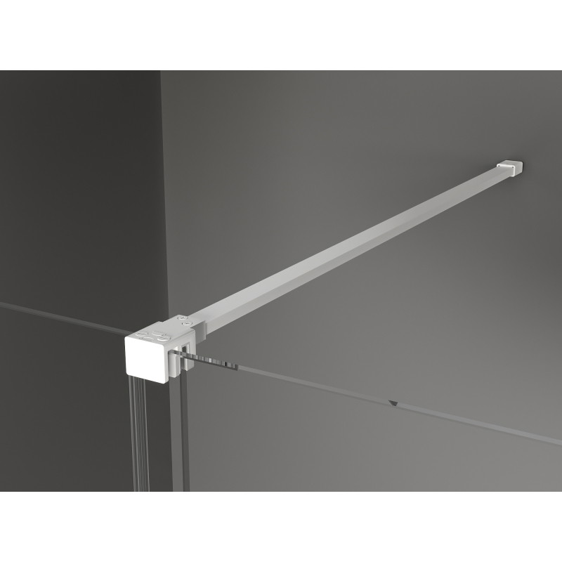 Mexen Velar perete de duș glisant Walk-in 75 x 200 cm, transparent 8 mm, alb - 871-075-000-03-20