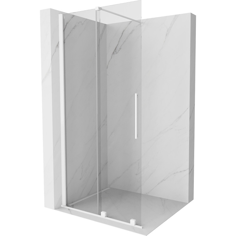 Mexen Velar panou de duș glisant Walk-in 85 x 200 cm, transparent 8 mm, alb - 871-085-000-03-20