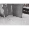 Mexen Velar tolóajtós zuhanyfal Walk-in 100 x 200 cm, átlátszó 8 mm, fehér - 871-100-000-03-20