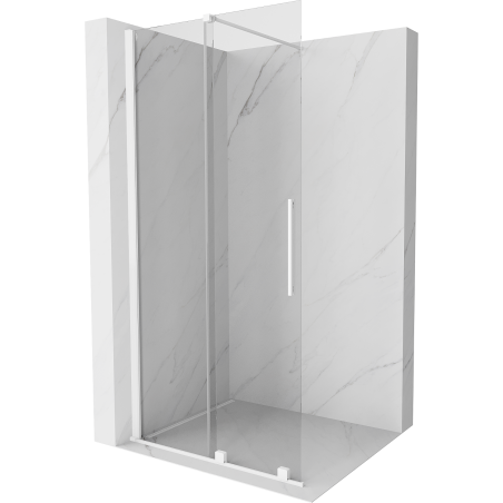 Mexen Velar eltolható Walk-in zuhanyfal 120 x 200 cm, átlátszó 8 mm, fehér - 871-120-000-03-20