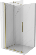 Mexen Velar Tolóajtós Walk-in zuhanyfal 100 x 200 cm, átlátszó 8 mm, arany - 871-100-000-03-50