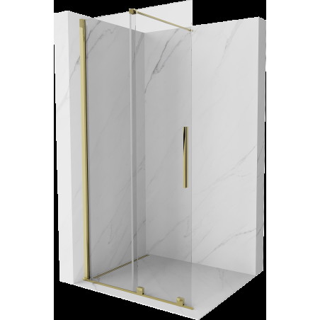 Mexen Velar perete de duș extensibil Walk-in 110 x 200 cm, transparent 8 mm, aurie - 871-110-000-03-50