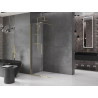 Mexen Velar 110 x 200 cm-es toló zuhanyfal, átlátszó 8 mm, arany - 871-110-000-03-50