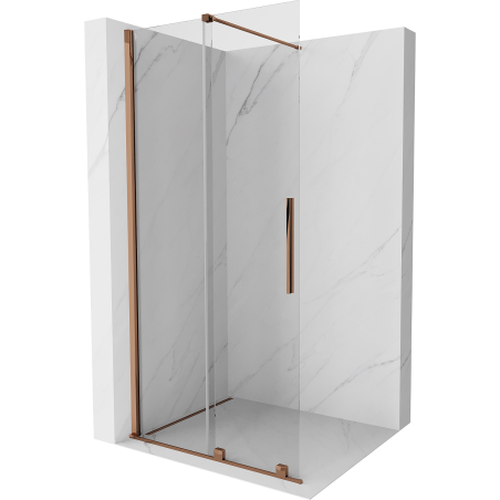 Mexen Velar 70 x 200 cm-es átlátszó 8 mm-es rózsaarany toló zuhanyfal Walk-in - 871-070-000-03-60