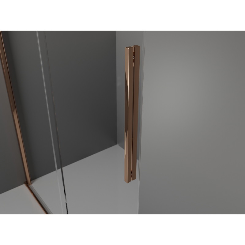 Mexen Velar 70 x 200 cm-es átlátszó 8 mm-es rózsaarany toló zuhanyfal Walk-in - 871-070-000-03-60