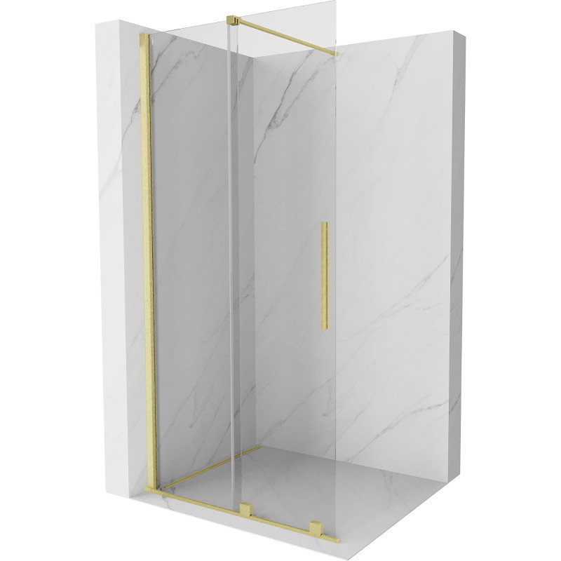 Mexen Velar Walk-in toló zuhanyfal 70 x 200 cm, átlátszó 8 mm, arany szálcsiszolt - 871-070-000-03-55