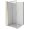 Mexen Velar perete de duș glisant Walk-in 75 x 200 cm, transparent 8 mm, auriu periat - 871-075-000-03-55
