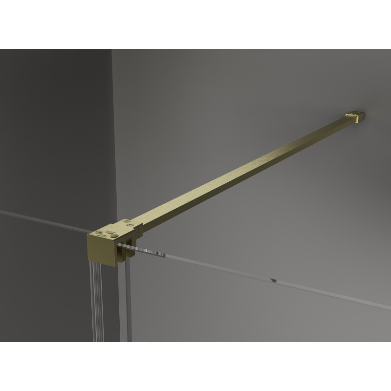 Mexen Velar Toló zuhanyfal Walk-in 110 x 200 cm, átlátszó 8 mm, arany szálcsiszolt - 871-110-000-03-55