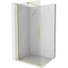 Mexen Velar toló zuhanyfal Walk-in 120 x 200 cm, átlátszó 8 mm, arany kefe - 871-120-000-03-55