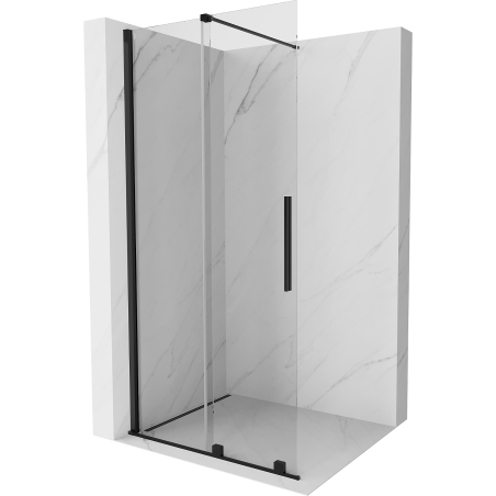 Mexen Velar kihúzható zuhanyfal 70 x 200 cm, átlátszó 8 mm, fekete - 871-070-000-03-70