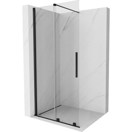 Mexen Velar Toló zuhanyfal Walk-in 75 x 200 cm, átlátszó 8 mm, fekete - 871-075-000-03-70