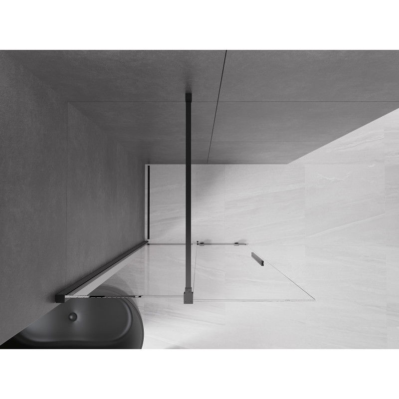 Mexen Velar perete de duș glisant Walk-in 80 x 200 cm, transparent 8 mm, negru - 871-080-000-03-70