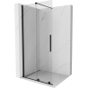 Mexen Velar 110 x 200 cm-es tolóajtós Walk-in zuhanyfal, átlátszó 8 mm, fekete - 871-110-000-03-70