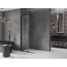 Mexen Velar Tolóajtós zuhanyfal Walk-in 120 x 200 cm, átlátszó 8 mm, fekete - 871-120-000-03-70