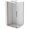 Mexen Velar Tolóajtós zuhanyfal Walk-in 110 x 200 cm, átlátszó 8 mm, rózsaszín arany - 871-110-000-03-60