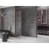 Mexen Velar Tolóajtós zuhanyfal Walk-in 110 x 200 cm, átlátszó 8 mm, rózsaszín arany - 871-110-000-03-60