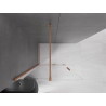 Mexen Velar Walk-in eltolható zuhanyfal 75 x 200 cm, áttetsző 8 mm, kefélt réz - 871-075-000-03-65