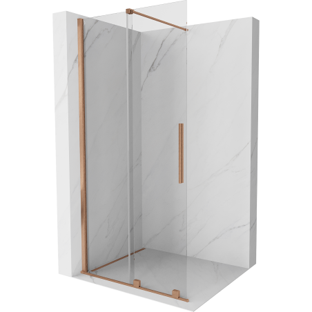 Mexen Velar panou de duș glisant Walk-in 80 x 200 cm, transparent 8 mm, cupru periat - 871-080-000-03-65