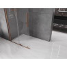 Mexen Velar Toló zuhanyfal Walk-in 80 x 200 cm, átlátszó 8 mm, csiszolt réz - 871-080-000-03-65