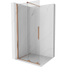 Mexen Velar toló zuhanyfal Walk-in 85 x 200 cm, áttetsző 8 mm, csiszolt réz - 871-085-000-03-65