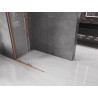 Mexen Velar tolóajtós zuhanyfal Walk-in 85 x 200 cm, átlátszó 8 mm, csiszolt réz - 871-085-000-03-65