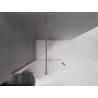 Mexen Velar toló zuhanyfal Walk-in 85 x 200 cm, áttetsző 8 mm, csiszolt réz - 871-085-000-03-65