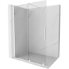 Mexen Velar kihúzható zuhanyfal Walk-in 140 x 200 cm, átlátszó 8 mm, fehér - 871-140-000-03-20